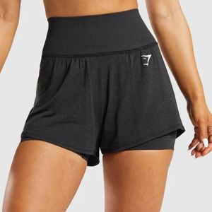 Gymshark Vital Seamless 2.0 2-1 Shorts Black Size Small